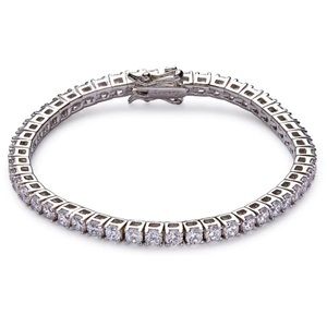 Dorsey KATE 3MM ROUND CUT, LAB-GROWN WHITE SAPPHIRE SILVER RIVIÈRE BRACELET